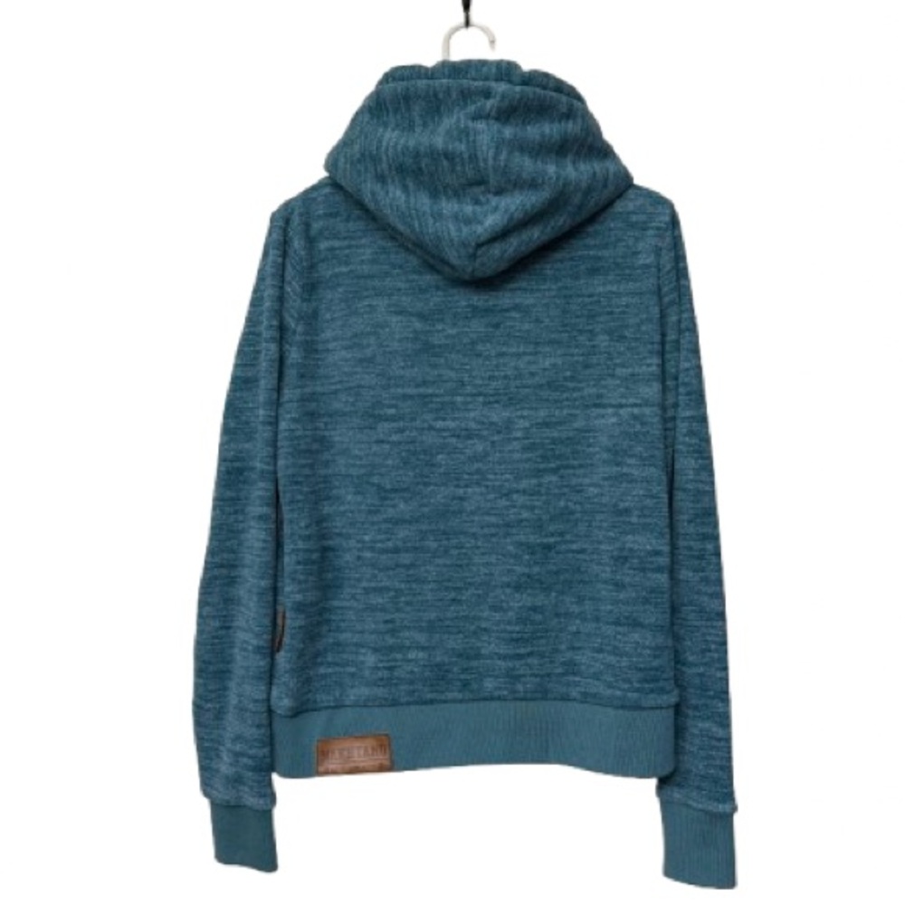 Naketano Hoodie Teal Brave New Word Owl Women’s Large - Picture 2 of 11